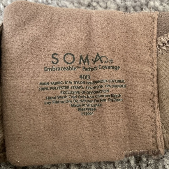 Soma Embraceable Perfect Coverage Bra, 40D - Picture 5 of 5